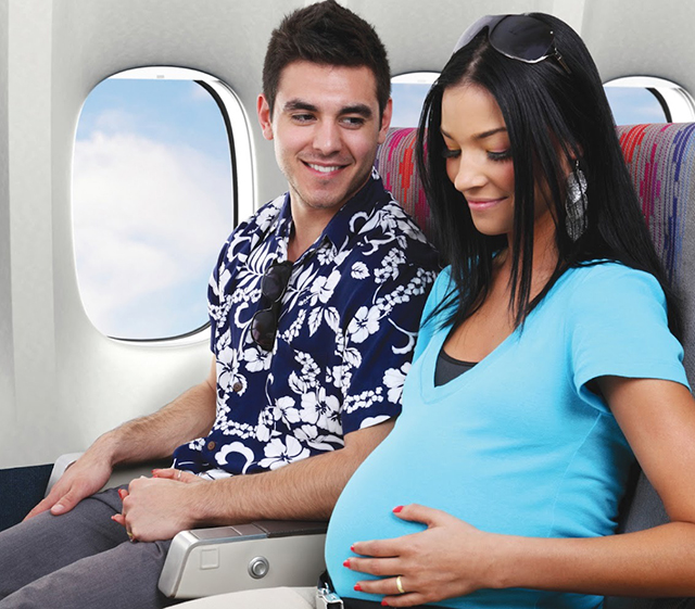 Hình ảnh quy định dành cho phụ nữ mang thai khi đi máy bay