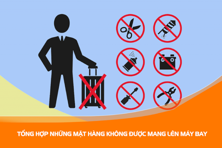 Những vật phẩm nguy hiểm cấm mang lên máy bay