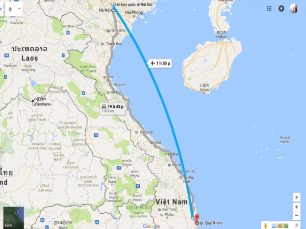 Thời gian bay từ Hà Nội đi Quy Nhơn là bao lâu