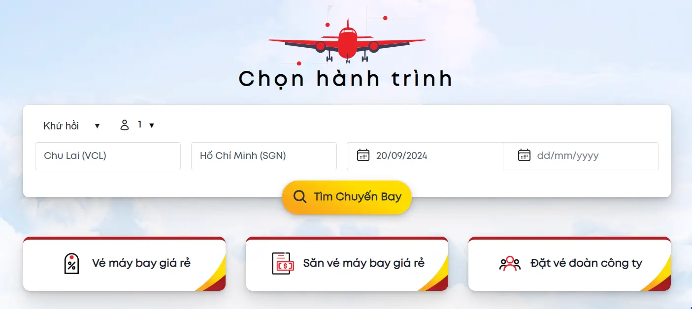 Kiểm tra lịch bay Chu Lai Sài Gòn mới nhất